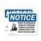 Signmission Prior To Operating Forklift Safety, 10 in W x Rectangle, Vinyl Decal OS-2PACK-NS-D-710-L-16408 - alternate 1